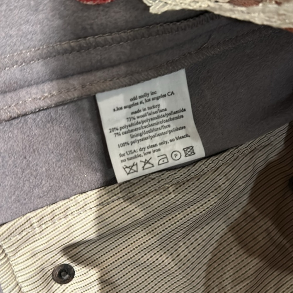 Embroidered Boho-Chic Wool Blend Jacket - Unique!! - image 8